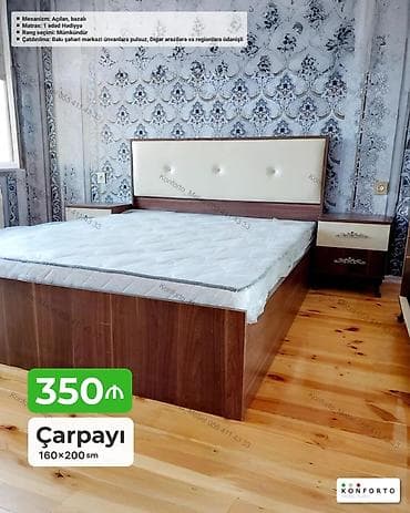 Çarpayı – 160×200 sm - Mexanizm: Açılan, bazalı (aşağıda geniş — 1