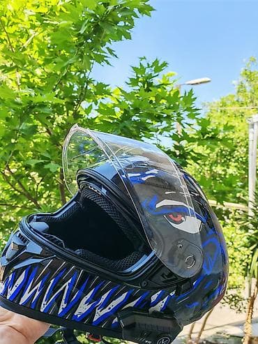 Motorsiklet kask, heç bir qırığı, cızığı yoxdur, yeni alınıb, interkom — 3