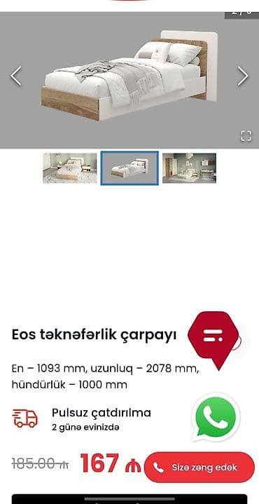 madeyra matras: Kravat-Çarpayı, Matras. Madeyradan alınıb 3 gündür quraşdırılıb — 1