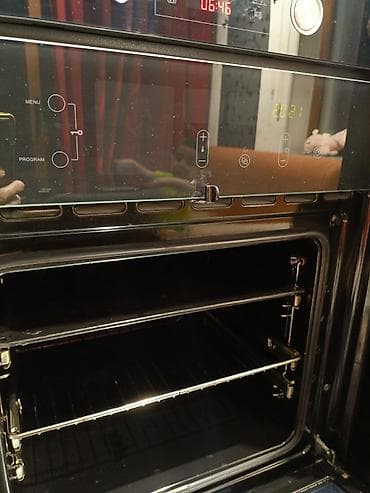 efba soba: Gorenje inteqrasiya olunan elektrik sobası - Qara şüşə ön panel və — 4