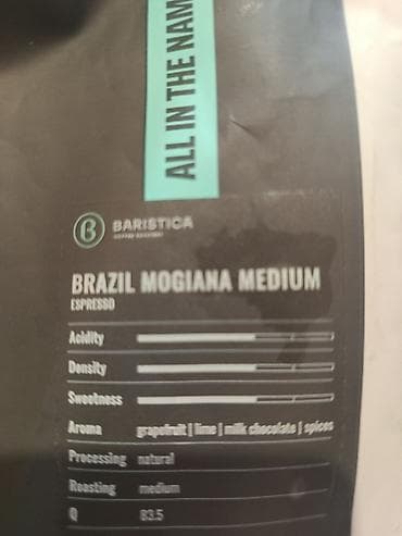 BARISTICA Coffee Roastery – Brazil Mogiana Medium (Espresso) - Növ
