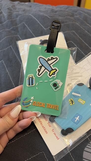 Motonəqliyyat: Məhsul: Səyahət üçün baqaj etiketləri Təsvir: - Rəngarəng, elastik — 2