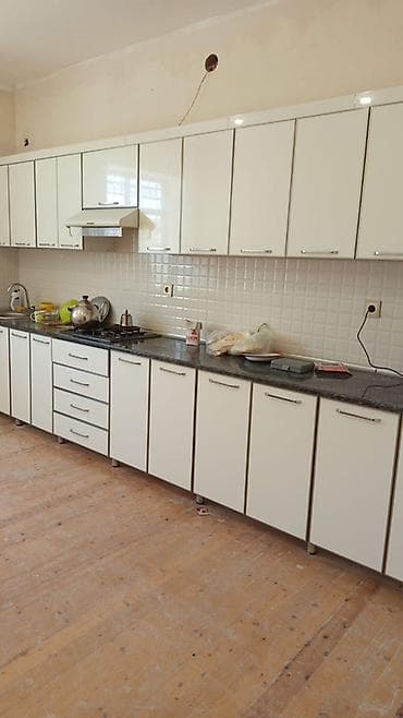 Ağ rəngli modul mətbəx mebeli komplekti - Üst və alt dolablardan