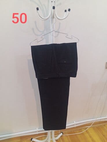 Мужская обувь: Klassik kişi şalvarı - Rəng: qara - Model: düz kəsim, klassik iş/ofis — 1