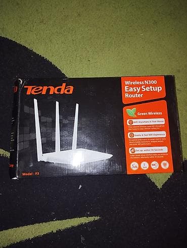 modem outdoor: Tenda F3 Wireless N300 Router Xüsusiyyətlər: - Sürət: 2.4 GHz — 4