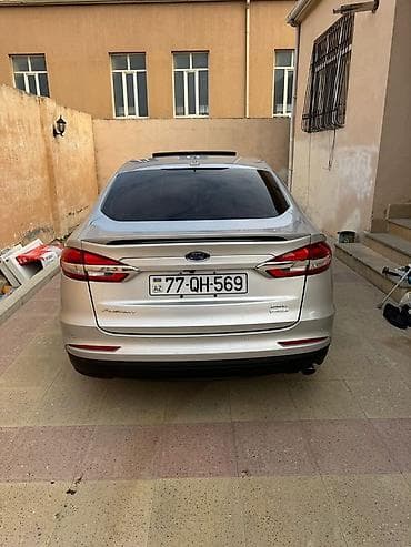 Motonəqliyyat: Ford Fusion (Mondeo) sedan – gümüşü rəng. Xüsusiyyətlər və detallı — 6