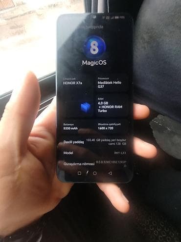 honor pad x8b: Honor X7a, 128 GB, rəng - Mavi, İki sim kartlı — 4