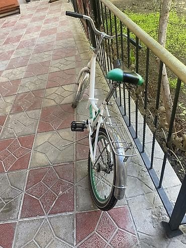 qalin tekerli velosiped: Uşaq/yeniyetmə velosipedi – 20 düym təkərlər - Rəng: ağ-yaşıl - — 1