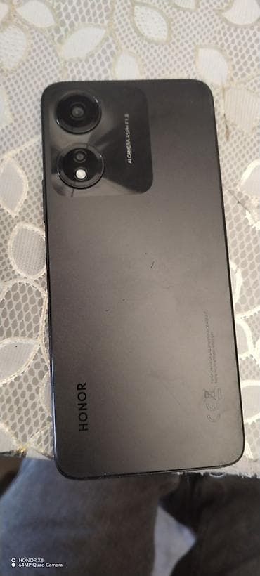 tv box 96 max: Honor X8, 64 GB, rəng - Qara — 2