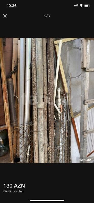 rəsm çəkmək üçün ləvazimatlar: Məhsul: Dəmir borular Təsvir: - Müxtəlif diametr və uzunluqlarda — 2