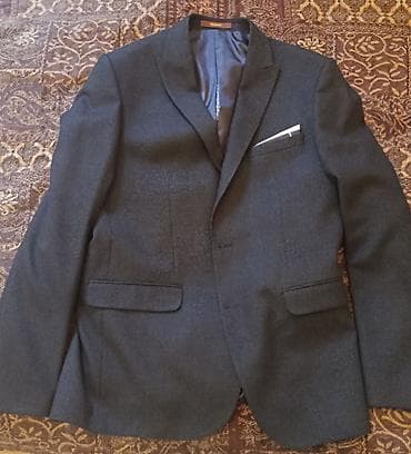 klassik geyim: Kişi kostyumu – tünd boz rəngdə klassik model - Komplekt: pencək + — 2