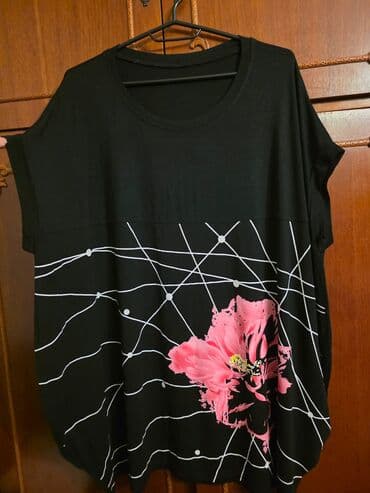 Qadın bluz/köynək dəsti - Rəng: qara. - Model 1: geniş kəsimli