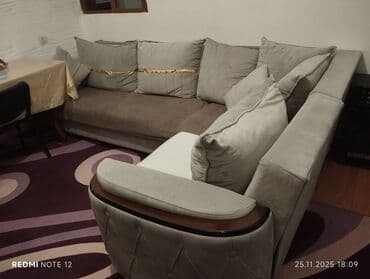 фабричная мебель: Угловой диван, С подъемным механизмом, Ткань — 3