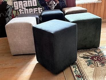 antik stul: Pufik oturacaq, Vеlur parça — 6