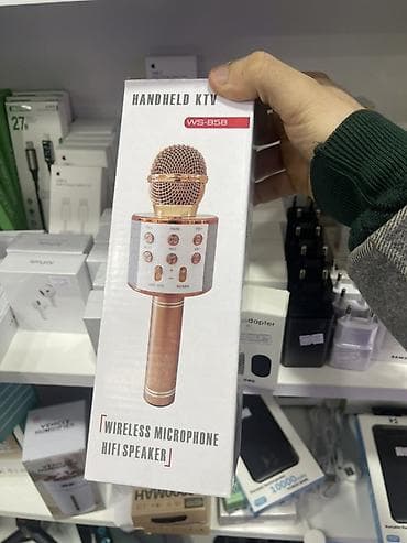 karaoke mikrofon bluetooth: WS-858 Handheld KTV – simsiz mikrofon və HiFi səsgücləndirici — 1