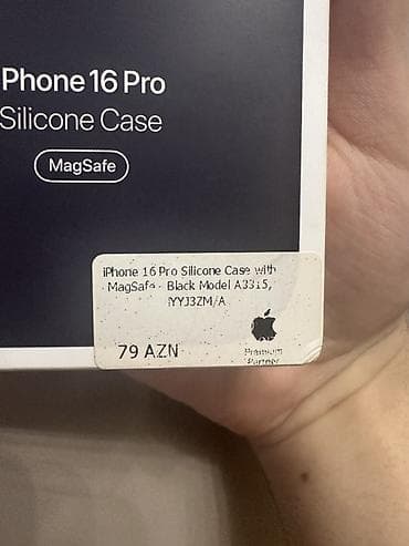 telefonl: Məhsul: Apple iPhone 16 Pro Silicone Case (MagSafe) – Qara Model — 4