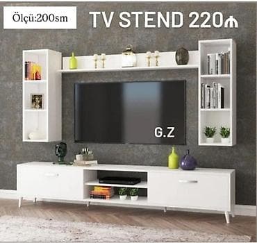 kitab şkaf: Yeni, Düz TV altlığı, Polkalı — 1