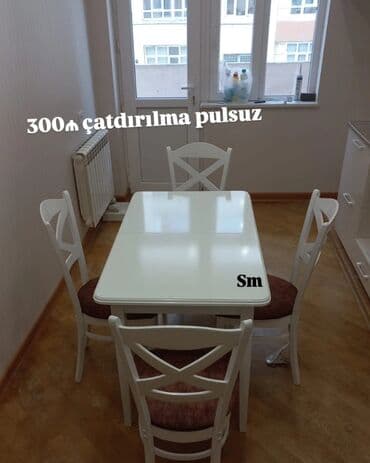 Masa və oturacaq dəstləri: Mətbəx üçün, Yeni, Açılmayan, 4 stul — 2