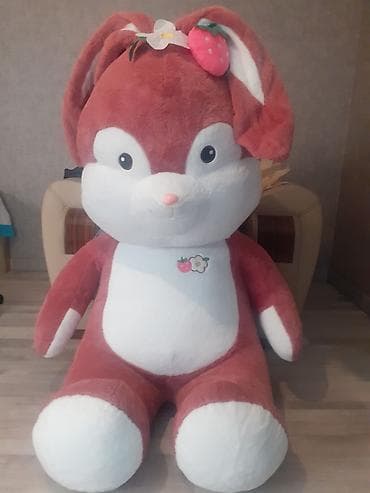 Oyuncaqlar: Nəhəng yumşaq oyuncaq dovşan - Ölçü: 200 sm (etiketdə göstərilib) - — 1