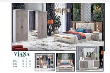 угловая тумба: Двуспальная кровать, 2 тумбы, Турция, Новый — 1