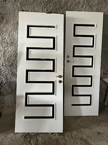 mdf material satışı: 2 ci əl 3 ədəd qapı (uzunlugu 2.11 eni 86) cərcivəsi apşıfqası — 1