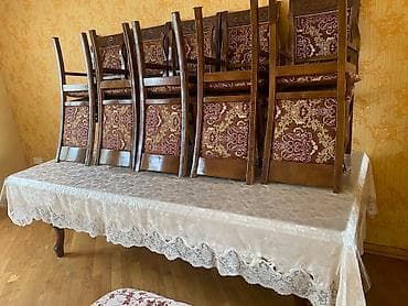 qaş stolu: Qonaq destı stol stul 5500 azn alınıb 1500 anz satıram real alıcıya — 1