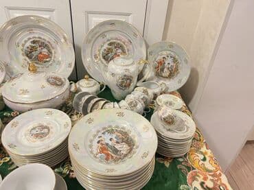 alman servisi: Обеденный набор, цвет - Белый, Фарфор, Германия — 5