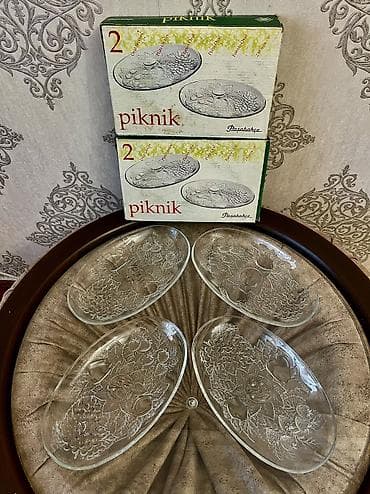 piknik sufresi: Boşqablar, 2 ədədli dəst, Şüşə, Türkiyə — 1