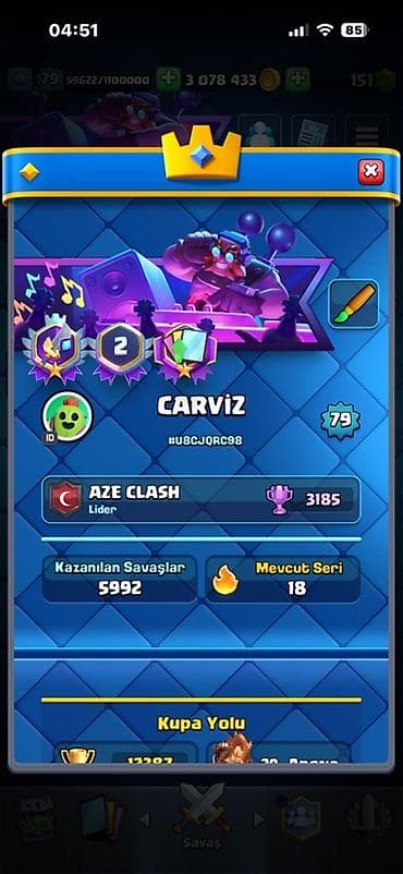 Kişi ayaqqabıları: Clash Royale hesabı – CARVİZ Klanda satılır - Kral səviyyəsi: 79 - — 1