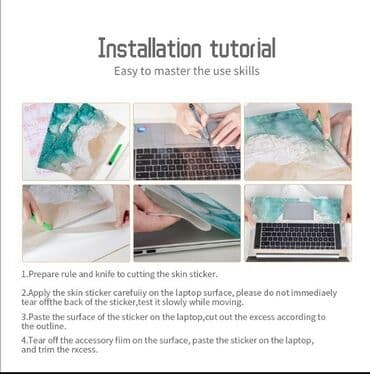 Аксессуары для ПК: Наклейка для ноутбука размер 17*3 1,шт защита от царапин и влаги — 6