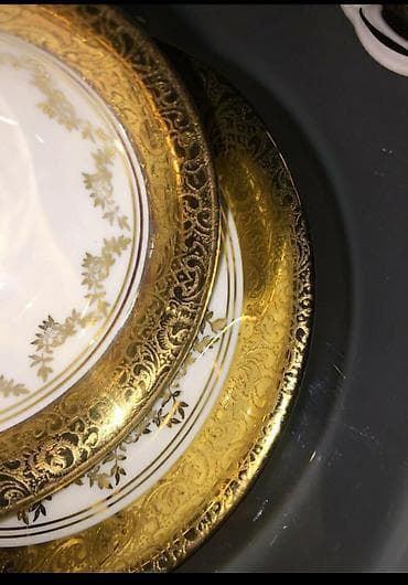 nabor: Almanyadan service desti, ishlenmeyib, gedimidir. kofe destdir + 6 — 4