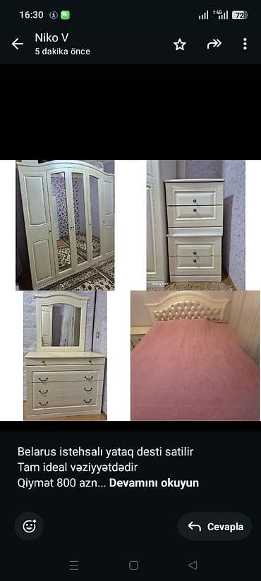 Belarus istehsalı yataq desti satilir Tam ideal vəziyyətdədir Qiymət — 1