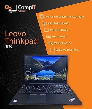 lenovo thinkpad fiyat: Lenovo ThinkPad, 15.6 ", Intel Core i5, 256 GB — 1
