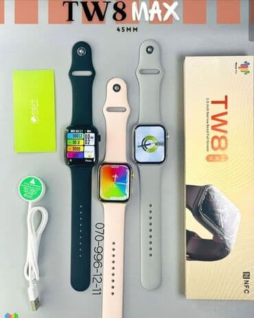 watch 8 ultra qiymeti: Smart saat Watch 8 TW8 Max Apple Watch 8 super copy ⚜️ƏN Böyük Ekran — 1