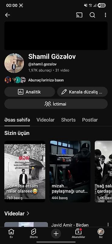 marketinq: Xidmət: YouTube kanalının reklam yerləşdirilməsi və kontentdə — 1