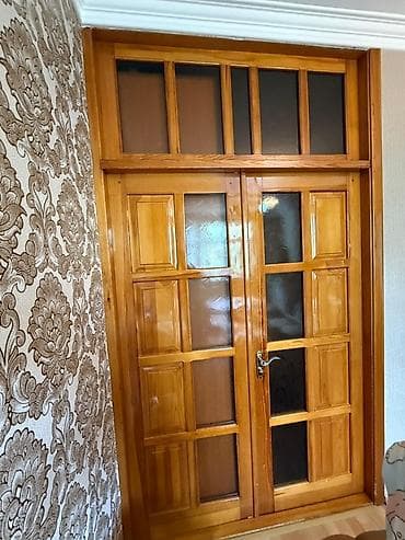 Taxta interyer qapıları – şüşəli dizayn Məhsul təsviri: - Material — 2
