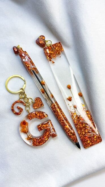 epoksit: Epoksid qatqılı bəzəkli qələm və aksesuarlar - Şəffaf epoksid — 4