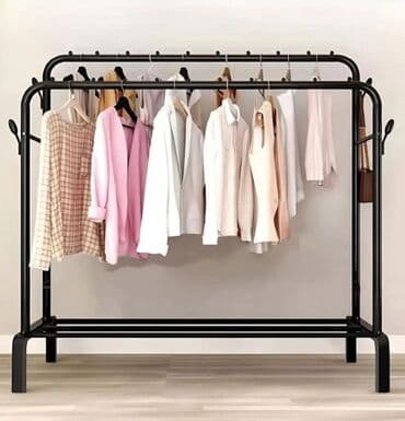 paltar qurutma asılqan: Metal geyim askısı – mobil və geniş tutumlu - Material: möhkəm metal — 2