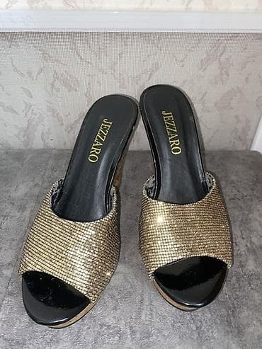 sandalet: Qadın ayaqqabıları – daşlı və parlaq modellər dəsti - Model 1: Qara — 4