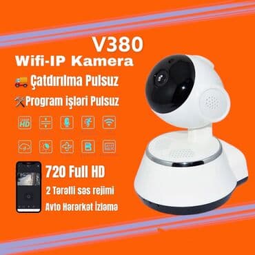 zoom kamera: 📽️İp kamera V380 ✔️Telefon vasitəsi ile istənilən istiqamətə cevirmək — 1