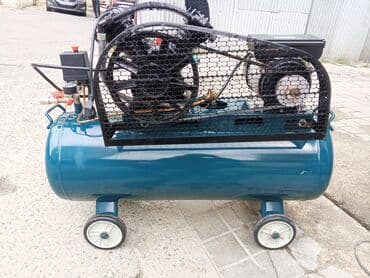 balon boya: Sənaye tipli hava kompressoru - Üfüqi silindrli, təkərlə daşına bilən — 2