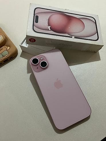 tecno telefon: IPhone 15, 128 GB, Çəhrayı, Face ID — 10
