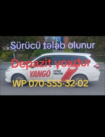 sofer isi elanlari: Водитель такси требуется, Транспорт предоставляется, Еженедельно оплата, Без опыта — 1