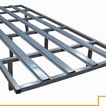 quru odun: Metal çarpayı karkası – möhkəm polad konstruksiya matrasi ile ikisi — 1