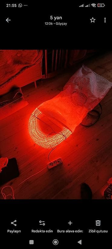 maqnit setka perde: Goycaydadi metresi 50 qepik .Məhsul: Qırmızı LED işıq şlanqı (LED — 3