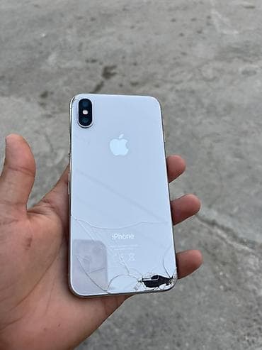 zero flip infinix: IPhone X, 128 GB, Ağ, Qırıq — 2