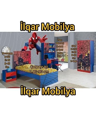 ucuz dolab: Oğlan üçün, Yeni, Təknəfərlik çarpayı, Yazı masası, Dolab, Tumba — 1