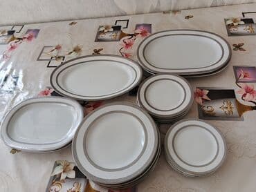 Digər dəstlər və servizlər: Nahar dəsti, rəng - Ağ, Farfor — 1