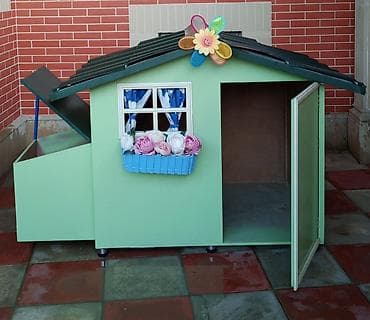 ucuz lüsturlar: Uşaq oyun evi – dekorativ həyət/bağca daxması - Material: taxta — 3