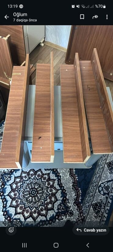 metbex stol stul: Mebel dəsti – sökülmüş halda - Material: ağac teksturalı laminat/LDSP — 4